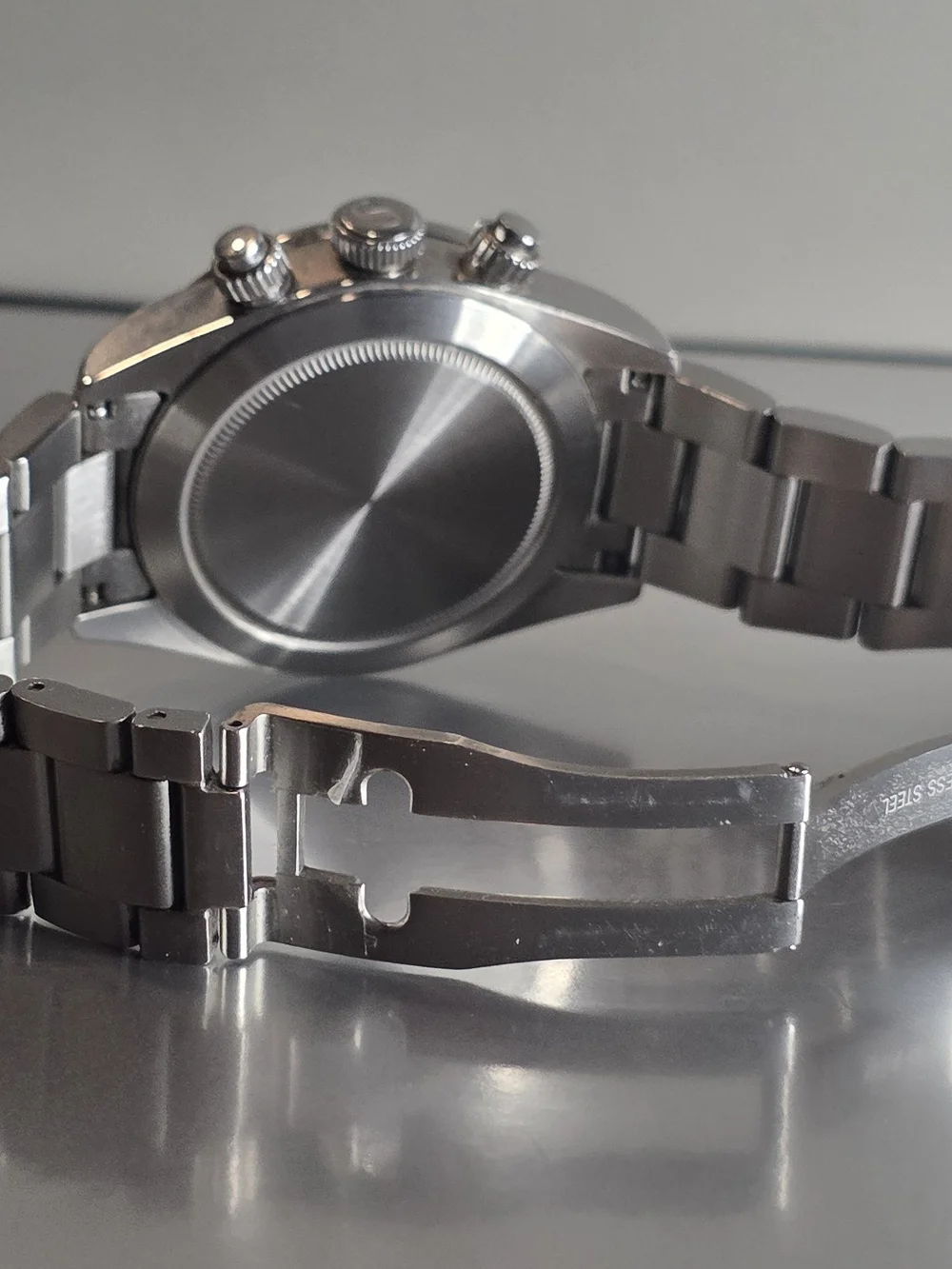 Men's Chronograph Stainless Steel Watch - Ice Blue Dial
